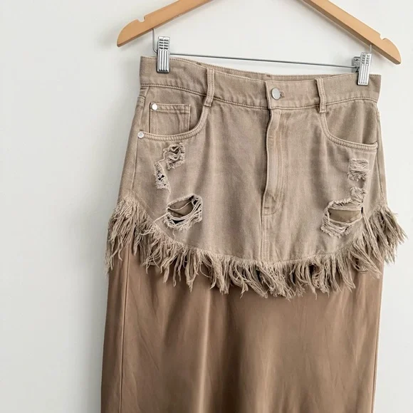 Anthropologie Pilcro Twofer Slip Midi Skirt - Picture 8 of 15